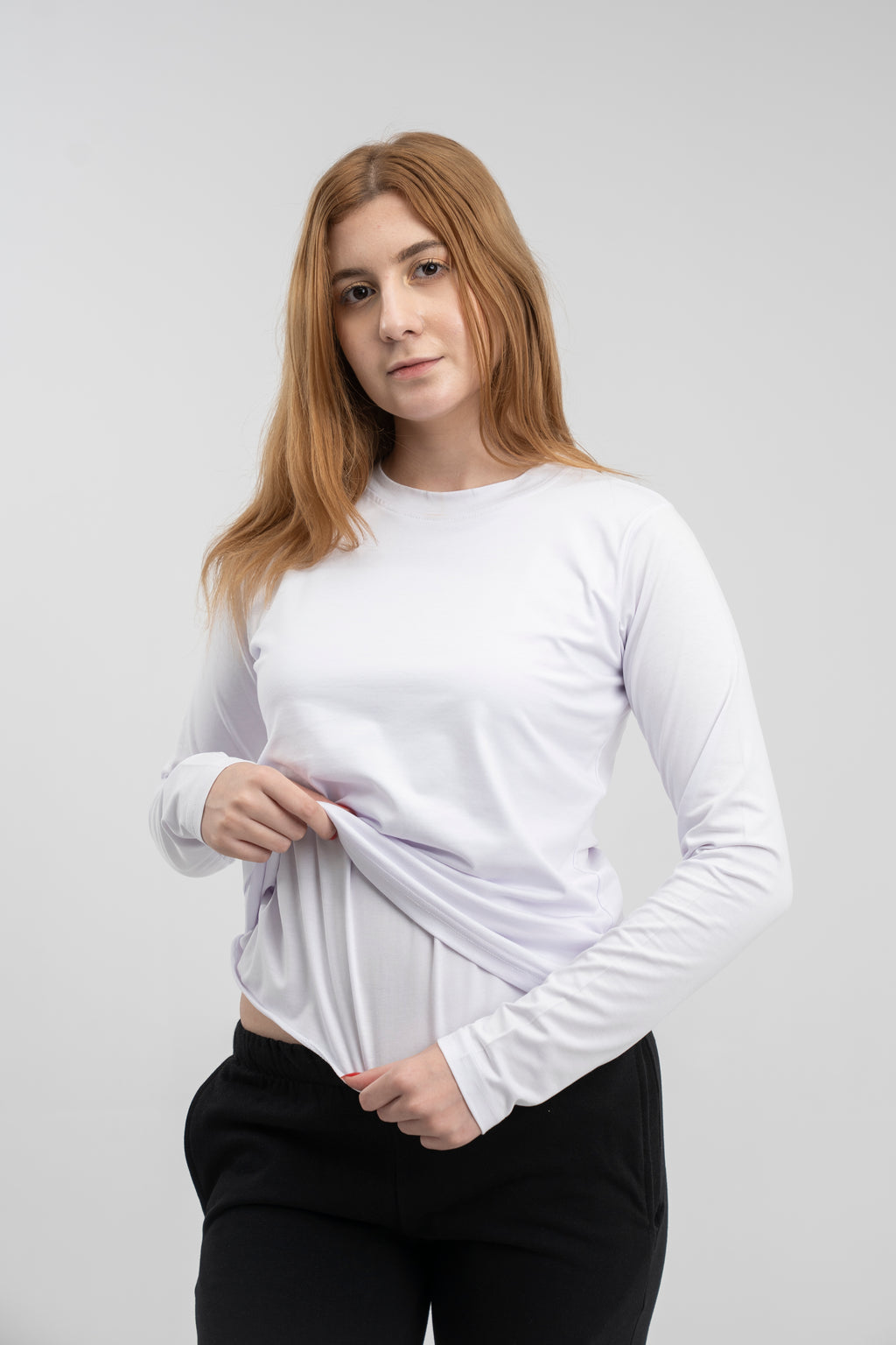 Cotton long-sleeve Basic top