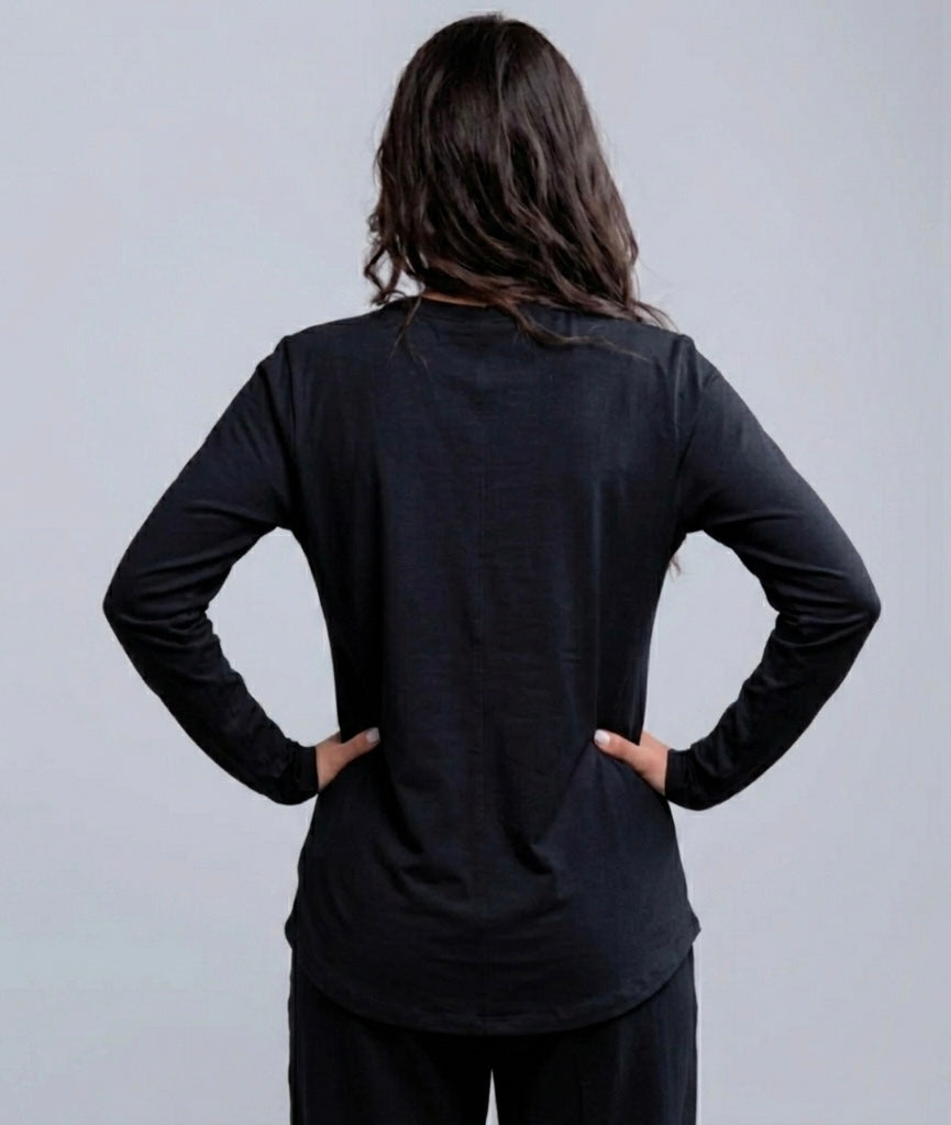 Hijaby Double Layer Long Sleeve Top - Hijab Friendly