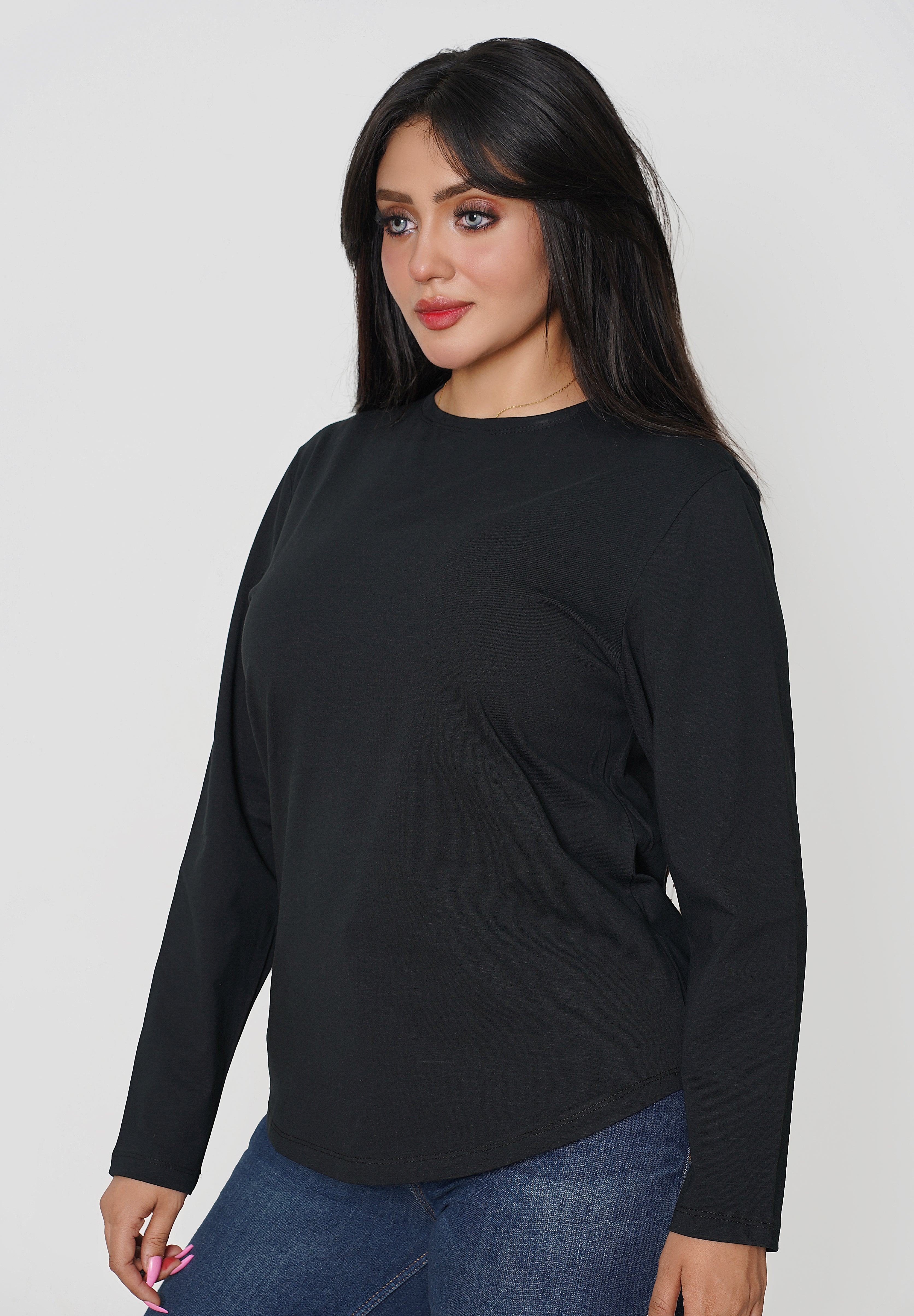 Hijaby Double Layer Long Sleeve Top - Hijab Friendly
