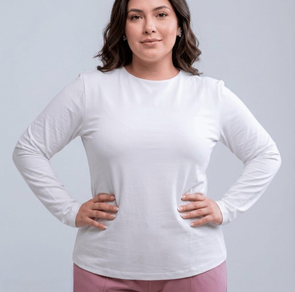Hijaby Double Layer Long Sleeve Top - Hijab Friendly
