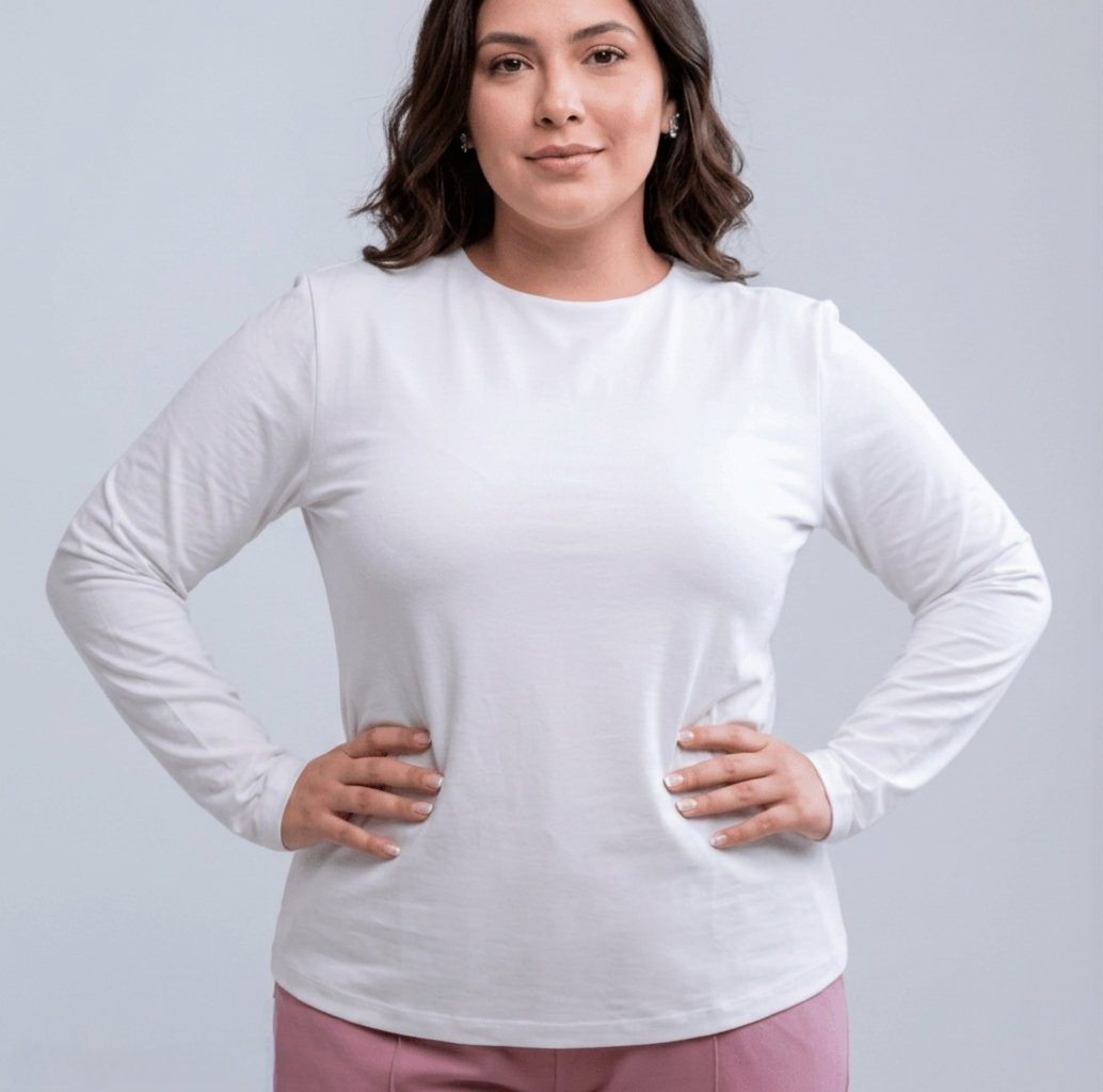 Hijaby Double Layer Long Sleeve Top - Hijab Friendly